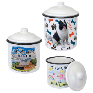 Sublimatable White/Black Canister with Lid Sample Set